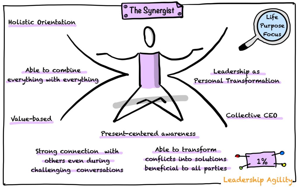 Leadership Agility: The Synergist drawing by Julia Västrik